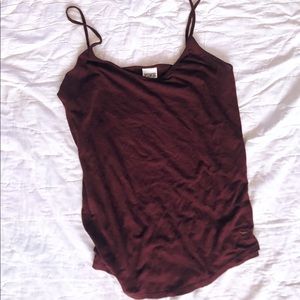 Victoria's Secret Pink Maroon Short Sleeve Shirt